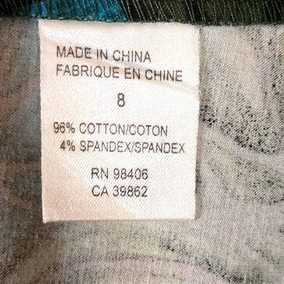 THEORY "Ridiana" Green Floral Print Flare Skirt - Size 8 - Picture 6 of 8